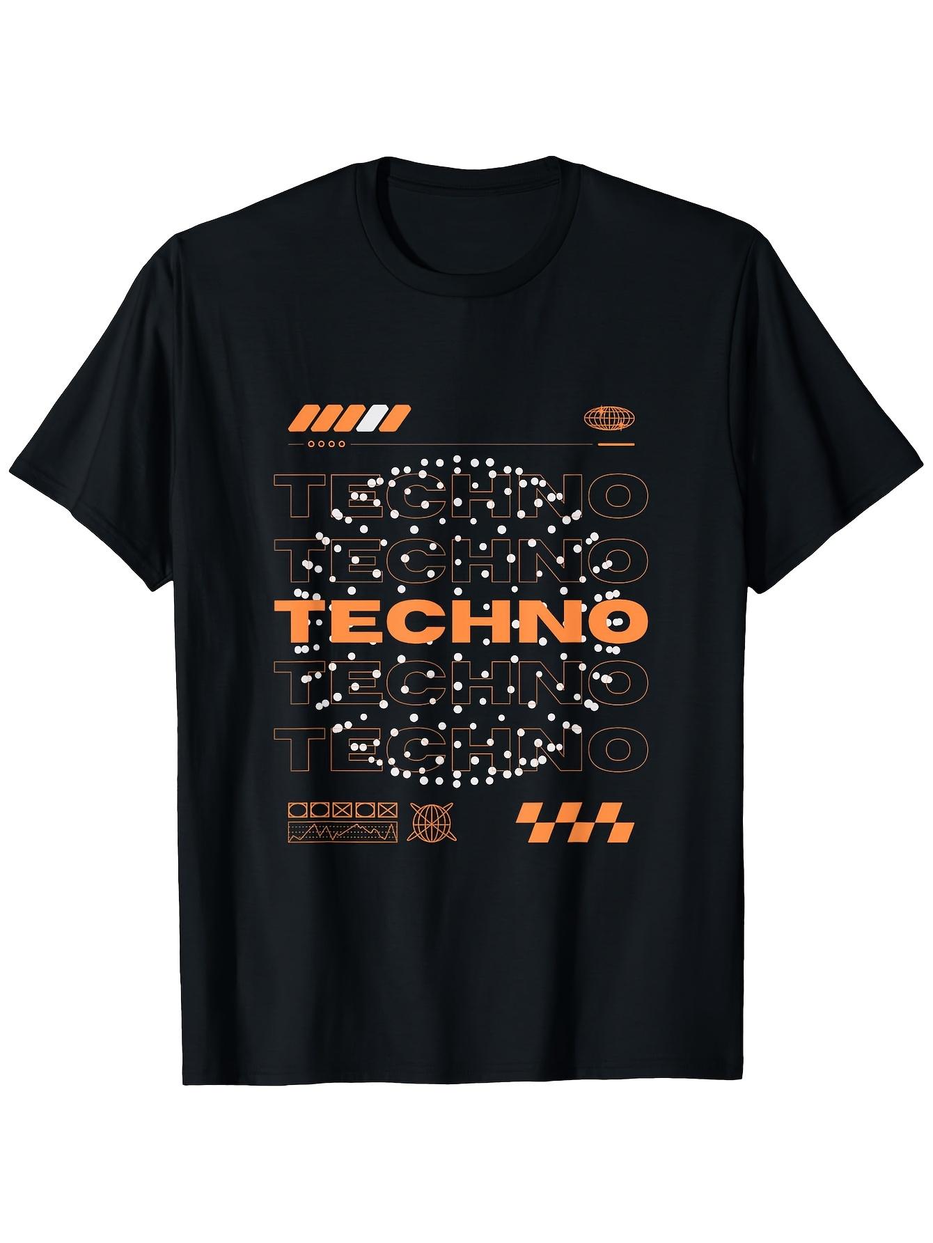 Long Sleeve T-Shirt y2k Techno Orb T Black M