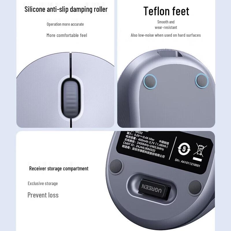 UGREEN MU006 Silent Dual Mode Wireless Mouse