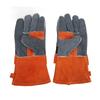 1 Paar Hitzebeständige Handschuhe Feuerfest Flammenhemmend Nicht Verbrühendes Leder für BBQ GrillOrange