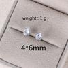 Delicate Water Drop Shaped Stud Earrings Luxury Silver Color Crystal CZ Ear Earrings for Women Fashion Versatile Jewelry