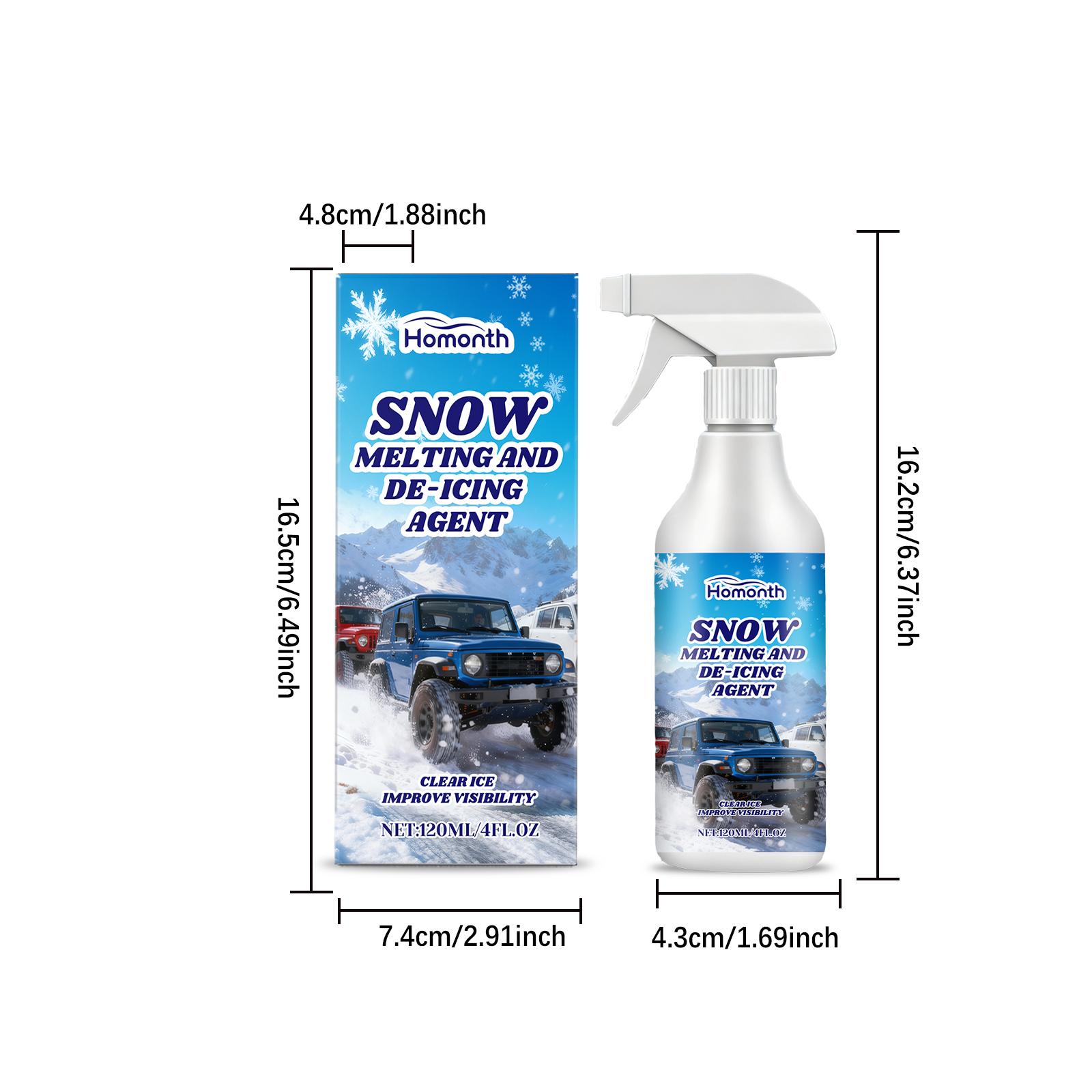 

Windshield Defroster Spray Car Snow Melting De-Icing Spray for Car Glass Prevents Frost Ice in Winter Clear View Safe Driving