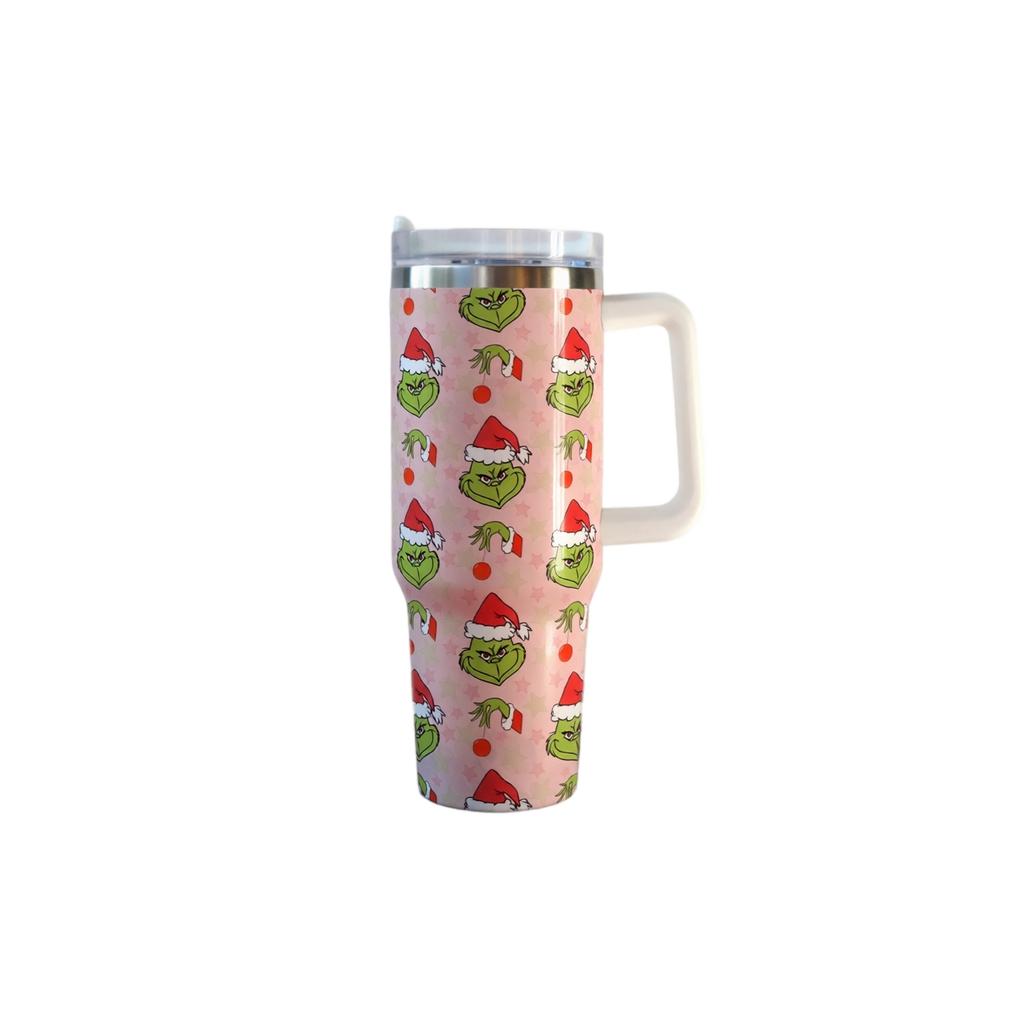 40oz Tumbler with Handle for Car and Travel, Reusable Cold Cup for and Beverages