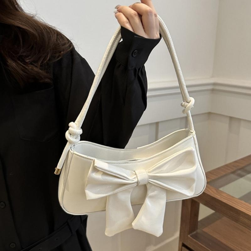 Bowknot Purses for Women Small Crossbody Bags Pu Leather Shoulder Bags Hoboes Handbag with Adjustable Strap