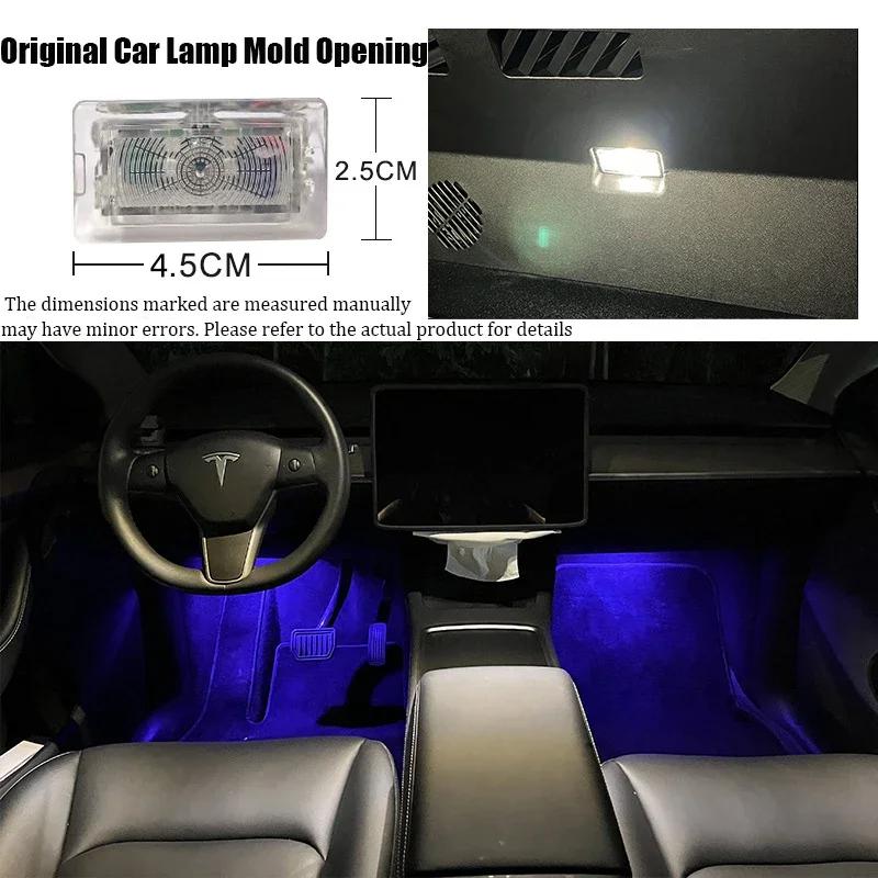 2/4PCS LED HD RGB Footwell Lights Car Seat Lamp 7 Colors For Tesla Model 3 Model Y/S Car LED Atmosphere Decorative Lamp 12V