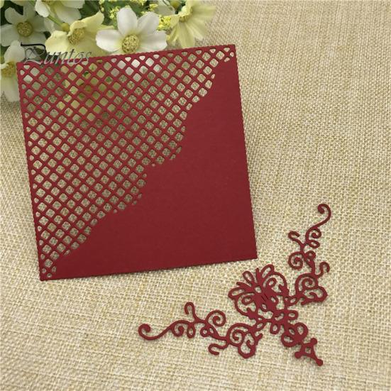 Flower Grid Frame Cutting Die Scrapbook Emboss Mold Paper Card DIY Stencil Decor