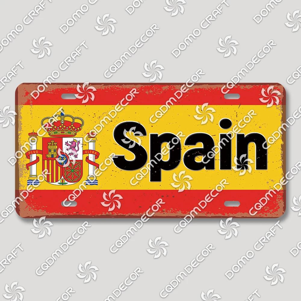 Football Club License Plate Tin Signs Retro Barcelona Milan Manchester Metal Poster Garage Bar Club Home Wall Decor