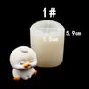 Cartoon Three-Dimensional Duckling Scented Candle Plaster Silicone Mold Decoration Chocolate Ice Cake Decoration Silicone