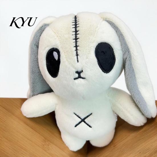 Creepy Cute Bunny Toy Halloween Horror Plush Toy, Rabbit Stuffed Animal Unique Photography Prop Doll for Kids, Soft Collectible Figurine Party