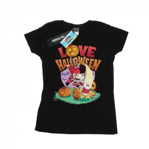 

DC Comics Womens/Ladies Super Friends Harley Quinn Love Halloween Cotton T-Shirt білий