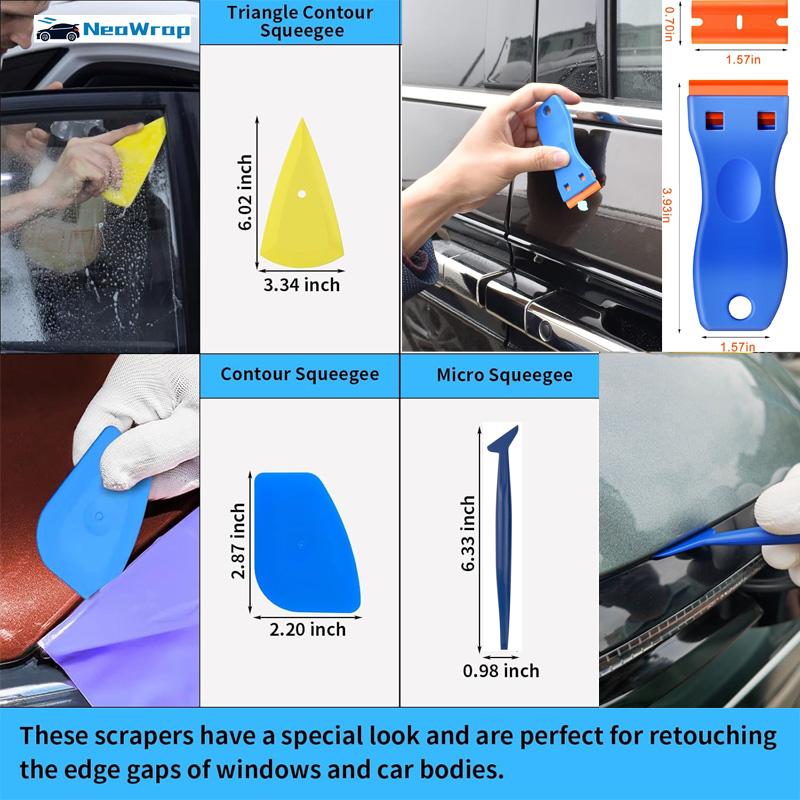 Vinyl Film Tools Kit Mini Heat Gun Vinyl Scraper Squeegee Smooth Tool for Car Wrapping Windows Film Auto Decoration