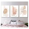 Kolor geometria obraz na płótnie plakat na ścianę obraz sypialnia salon Home Decor modny nowoczesny abstrakcyjny różowy beżowy