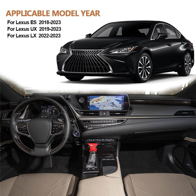 Carbon Fiber ABS Plastic Car Gear Shift Knob Cover Trim For Lexus ES UX LX 2018-2023 Interior