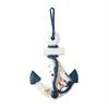 1PC Mediterranean Boat Anchor Ship Wheel Retro Wood Nautical Wall Hanging Ornament Decoration Steering Sailing Home Decor