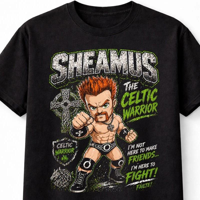 Sheamus Celtic Warrior Irish Wrestler Graphic Unisex TShirt S