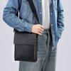 Trendy Men's Leather Bag New Versatile Flip Phone Top Layer Cowhide Large Capacity Crossbody Shoulder