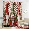 2D Flat Printing  JIT 2pcs   Curtains (Without Rod) Festive Gnomes (3) Popular Creative Curtains Versatile Fabric Curtains All