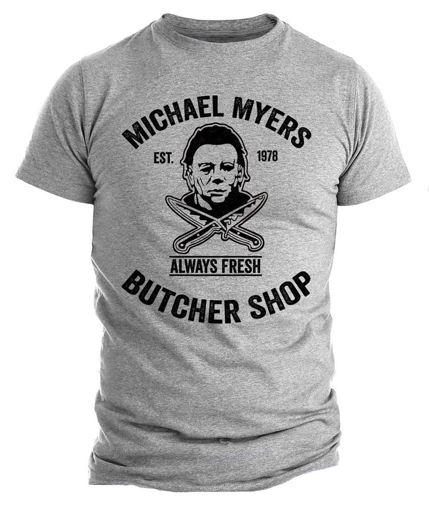 

Michael Myers Butcher Shop T-shirt, Halloween Shirt, Funny Horror Movie Shirt 4XL