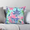 Bubble Gum Pink Turquoise Garden Pillowcase Polyester Linen Velvet Printed Zip Decorative Pillow Case Bed Cushion Case