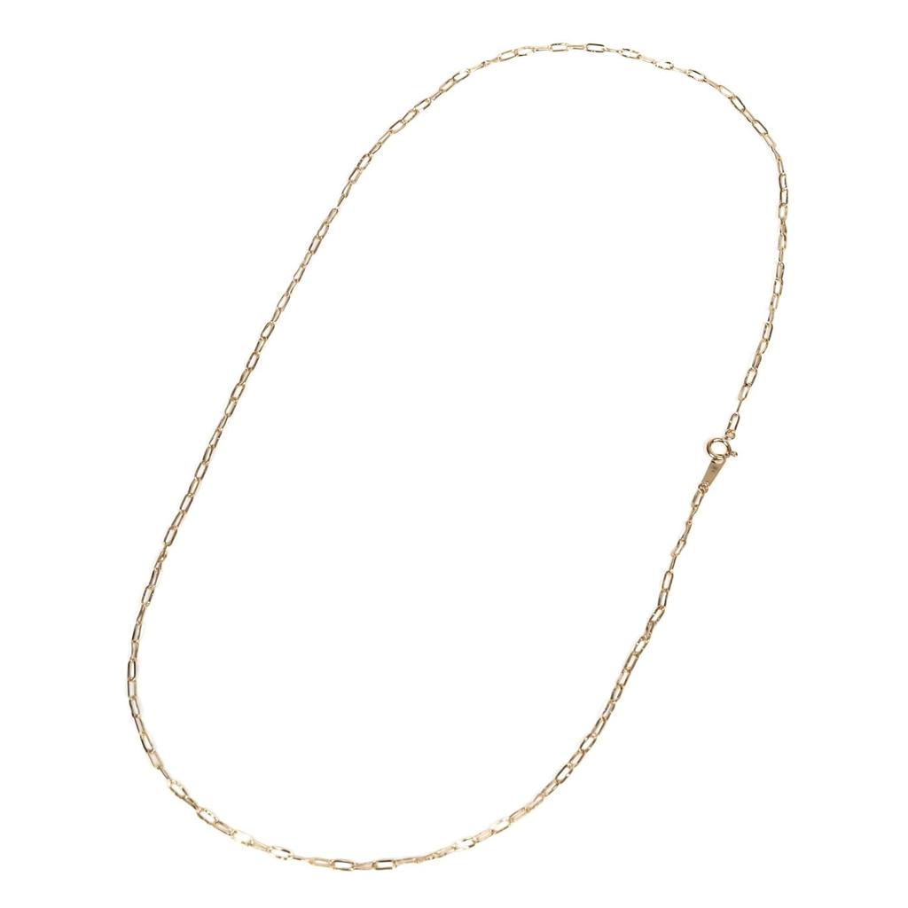 18K Gold Necklace with 50cm and Hollow Azuki Jewelry H-Clip Chain, Length, 1.9mm Width, Men's Women's Accessory, Chain,
