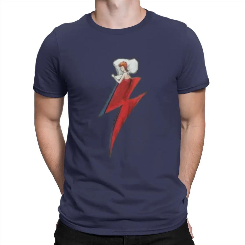 Cool Cool B-Bowie Creative TShirt for Men Sleeping Round Collar Pure Cotton T Shirt Hip Hop Birthday Gifts OutdoorWear