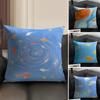 Goldfish Cute Cushion Cover Natural Linen Organic Fabric Double-Sided Printing Sofa Home Decor Gift Pillow Case