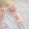 Girls' Summer Pajama Set: Cute Lantern Pumpkin Pants and Tulip Vest