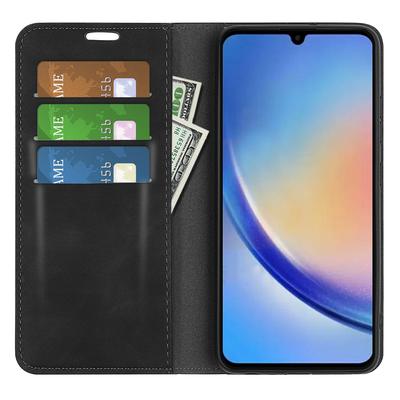 For Samsung Galaxy A34 5G Skin-touch Wallet Case PU Leather Flip Stand Phone Cover