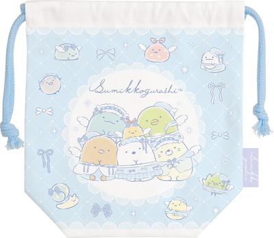 San-X Sumikkogurashi Drawstring Pouch, Medium, CA80201, H185 X W170 X D70mm