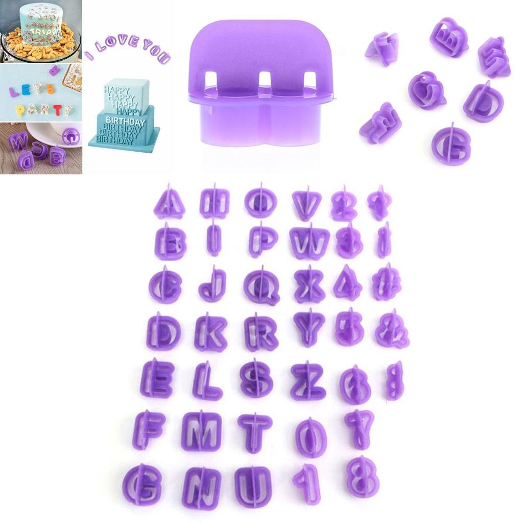 Cutter 40pcsset Icing Mold Mould Alphabet Number Letter Fondant Cake Decorating