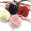 Stylish Rose Neck Collar Necklace Chic Rose Ribbon Necklace Elegant Long Rope Necklace Suitable for Various Occasion