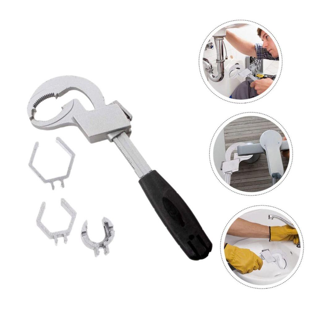 Universal Adjustable Adjustable Wrench 80mm Size Plumbing Wrench Pipe Wrench Tight Spaces