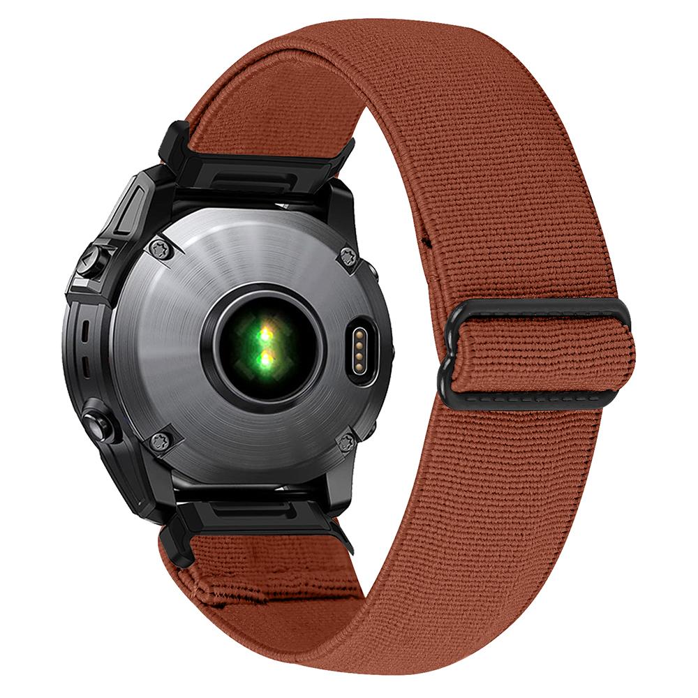 26mm Solid Color Elastic Nylon Strap for Garmin Fenix 8 Pro AMOLED 51mm/8 51mm/Enduro 3/2 Quick Release Watch Band