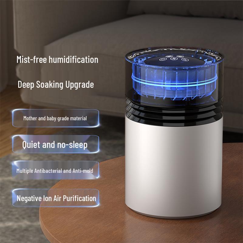 USB Mist-Free Humidifier & Negative Ion Air Purifier for Bedroom