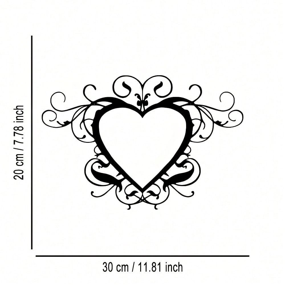 

Vintage Iron Heart Wall Plaque Romantic Home Decor Metal Art Gift