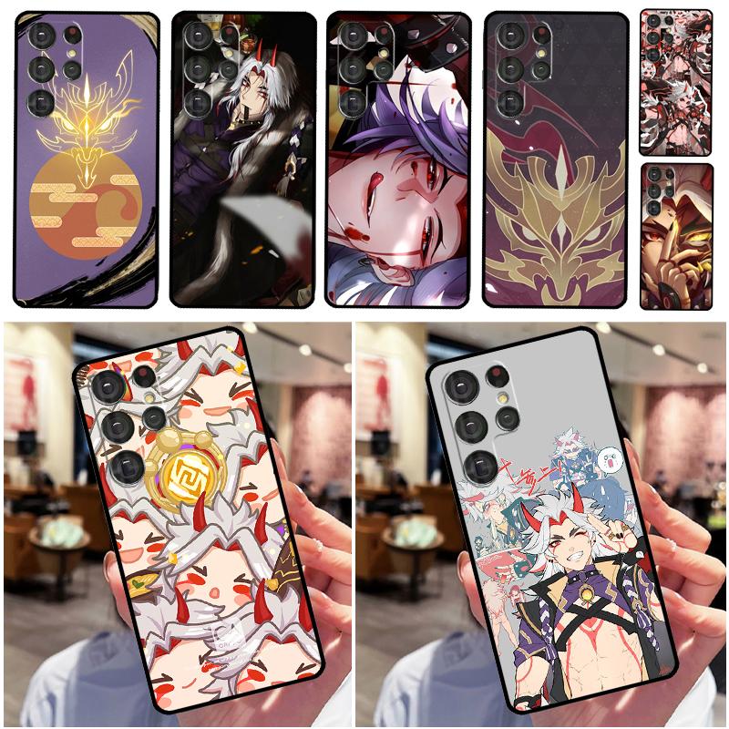 Genshin Impact Arataki Itto Phone Case For Samsung Galaxy S25 Ultra S9 S10 S20 S22 S21 FE S23 S24 Plus Back Cover Shell
