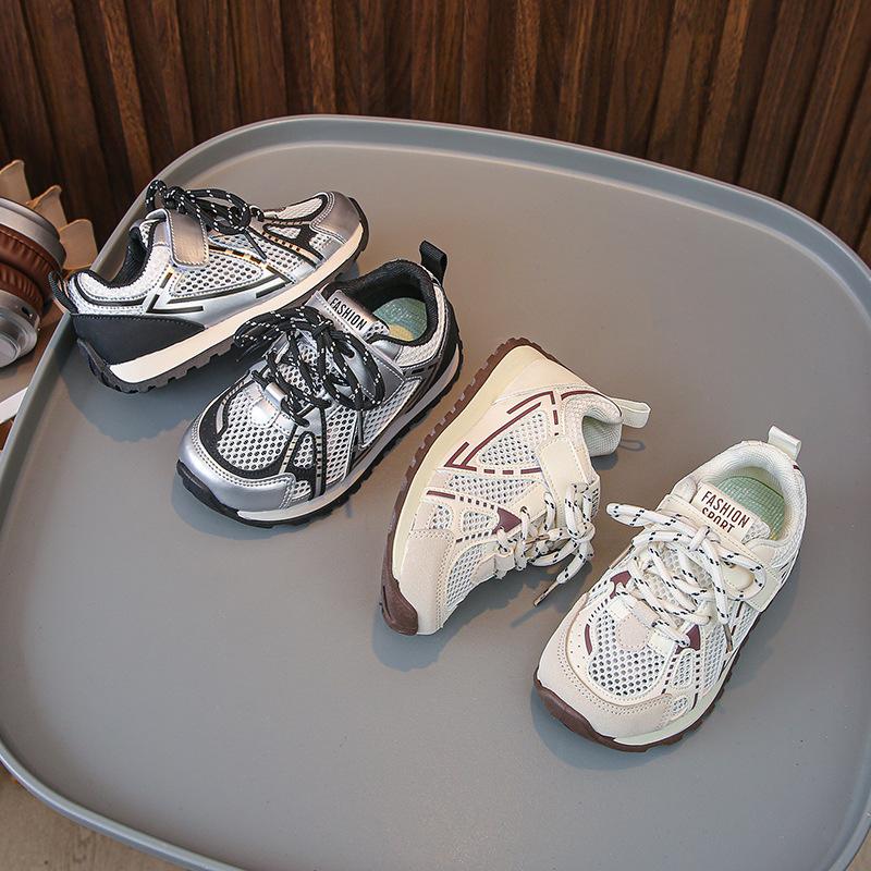 2025 Summer New Children's Sports Shoes Single Mesh Breathable Boys Running Shoes Fashionable Versatile Girls Forrest Gump Shoes Tide