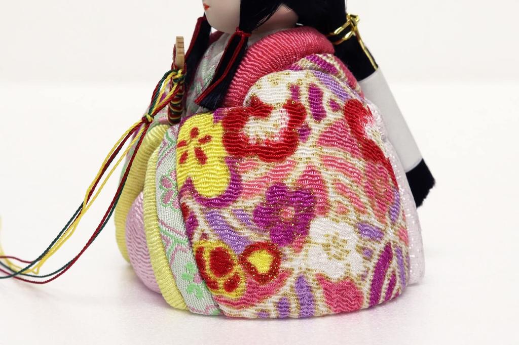 Hina Wooden Doll by Kotohoki Single Doll with Round Doll, Kanna, Tray, White, KTH-3201A1