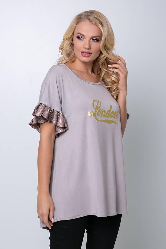 T-Shirt mit Rüschen an den Ärmeln Tatiana LONDON