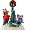 Christmas Village Scene Lamp Post Figurine Decorative Statues Xmas Accessories Lighted