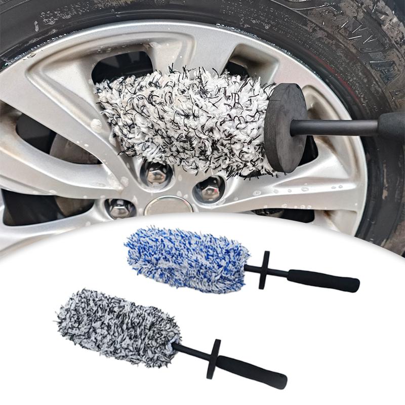 SEAMETAL Microfiber Car Wash Brush Cleaning Gloves Plastic Handle Wheel Brush Washing Tool Car Detailing Care Dust Removal Brush