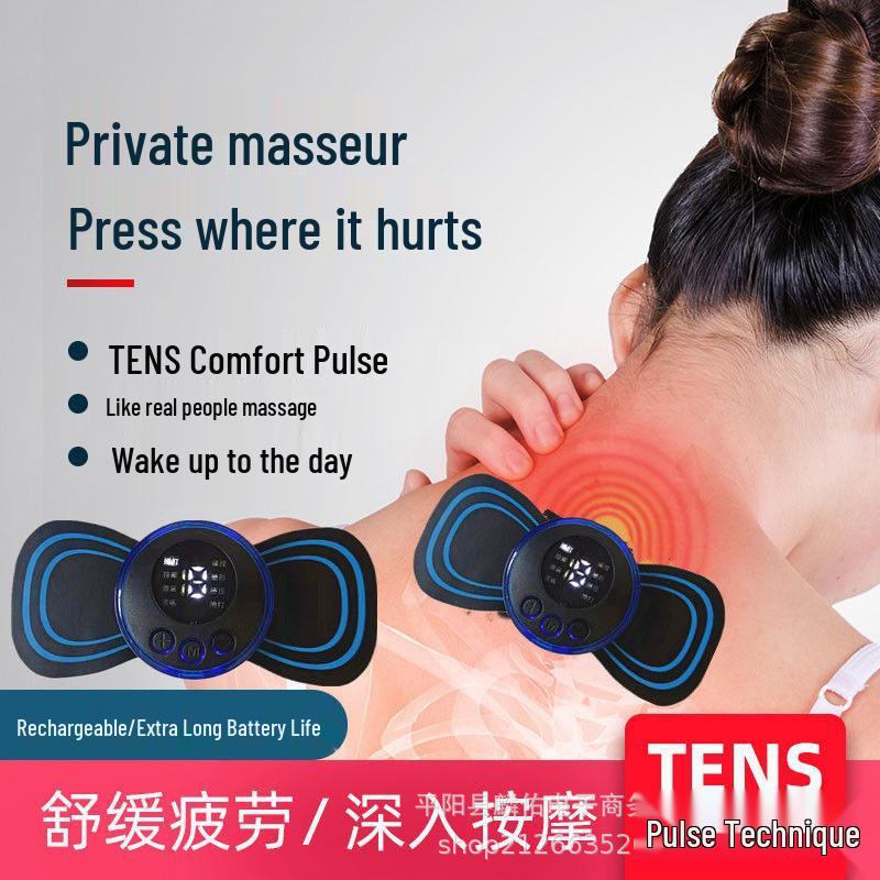 Portable EMS Mini Massage Patch for Shoulder & Neck - USB Rechargeable