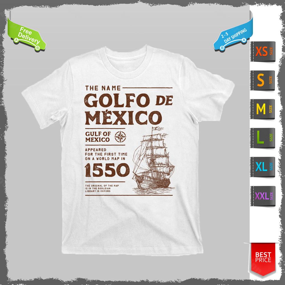 Gulf of Mexico 1550 Map Ship T-shirt