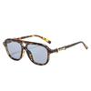 New double beam pilot sunglasses, European and American ins Internet celebrities big frame fashion street shooting show face small sunglasses trend