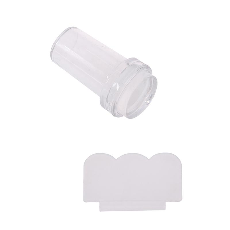 Pure Clear Jelly Silicone Nail Art Stamper Scraper Nail Stamp Stamping Tool