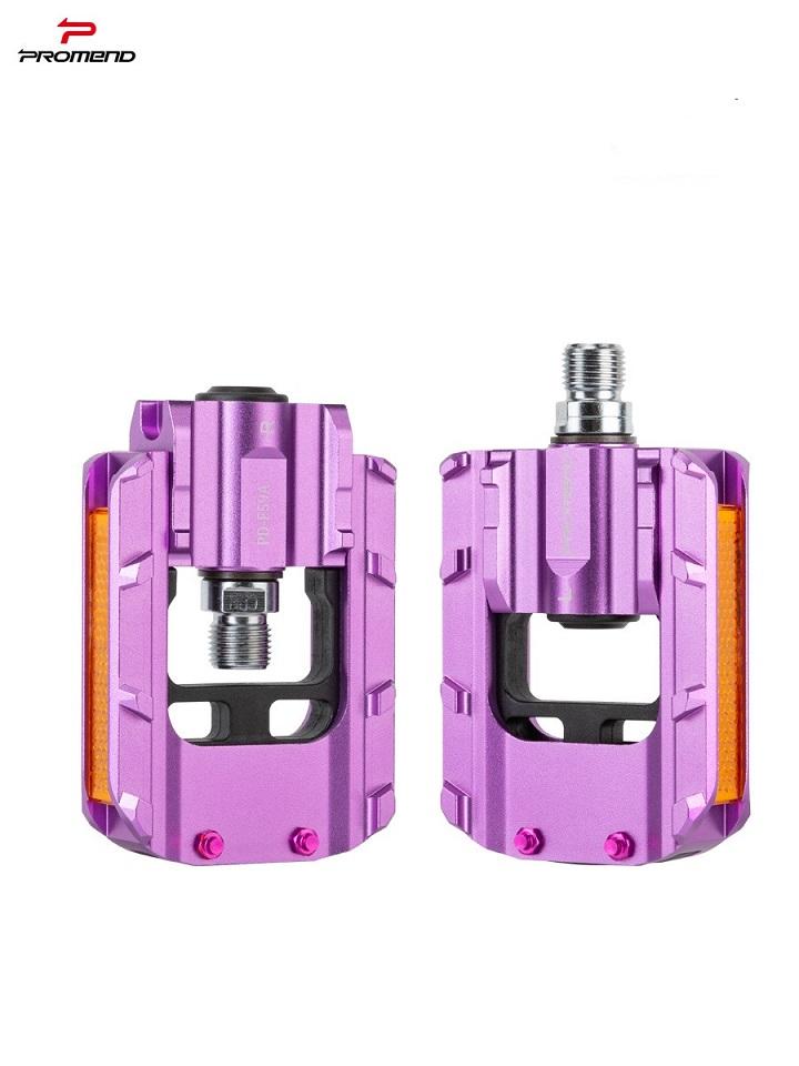 PROMEND Aluminum Alloy Folding Bike Pedals Detachable Anti-Slip Pins Universal for Mountain/Road/Folding/BMX Bikes Durable F59A