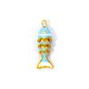 1pc Movable 3D Fish Brass Charms 18K Gold Plated Enamel Size Fish Pendant  for DIY Necklace Ocean Jewelry 28mm X 9mm
