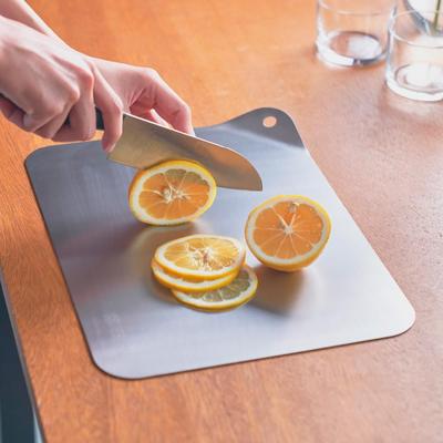 In TETSUNAGI Pure Titanium Cutting Board LIFT 1mm Odor and Color Dishwasher Made In For and Fruit Make Everyday Cooking X 25cm [Made Tsubame-Sanjo]