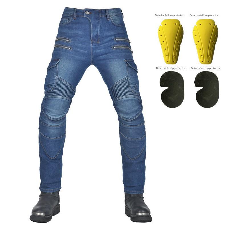 Motorcycle Riding Pants Men Women Four-Zipper