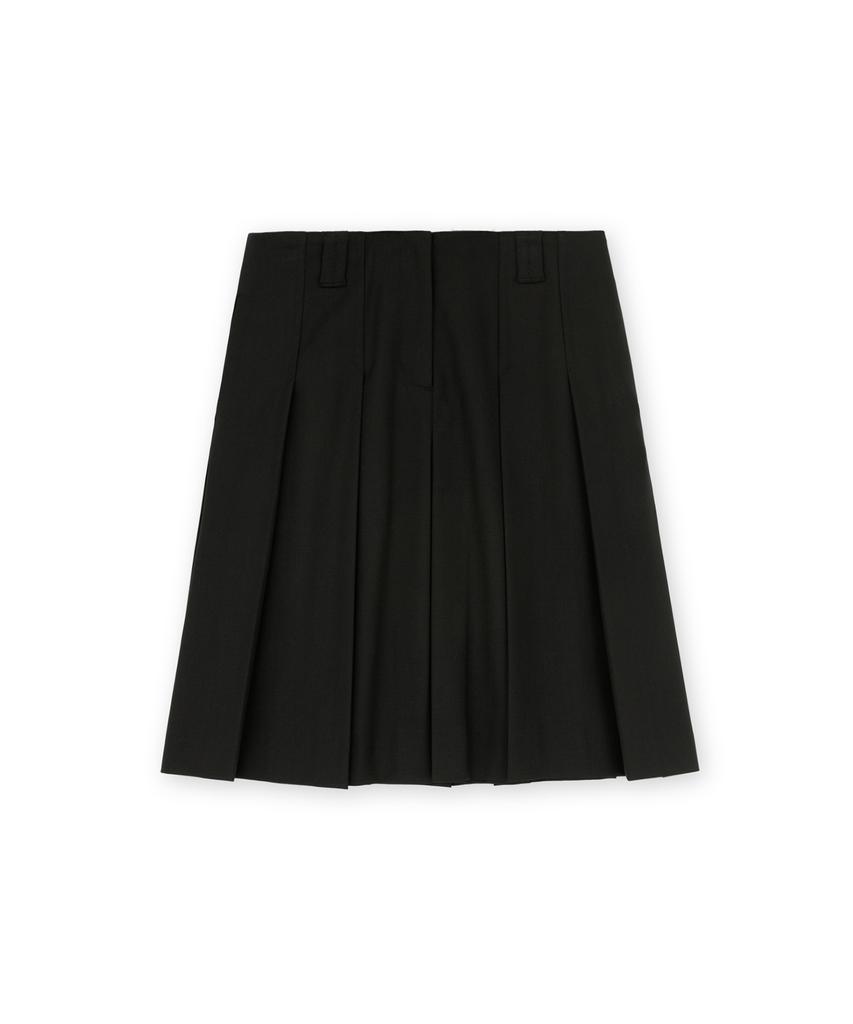 Beulaunyadeu W Pleated Midi Skirt, Black