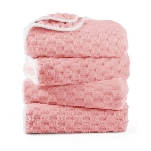 MEIGAO Large Bath Towels, 70*140cm, Set of 4, Microfiber, Fluffy, Soft To the Touch, Fast Absorbent, Quick Drying, Durable, Antibacterial, Odor Resist